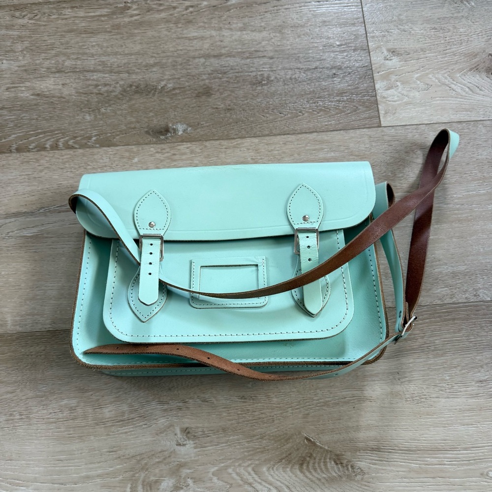 The Cambridge Satchel Company satchel leather bag Seafoam blue green
